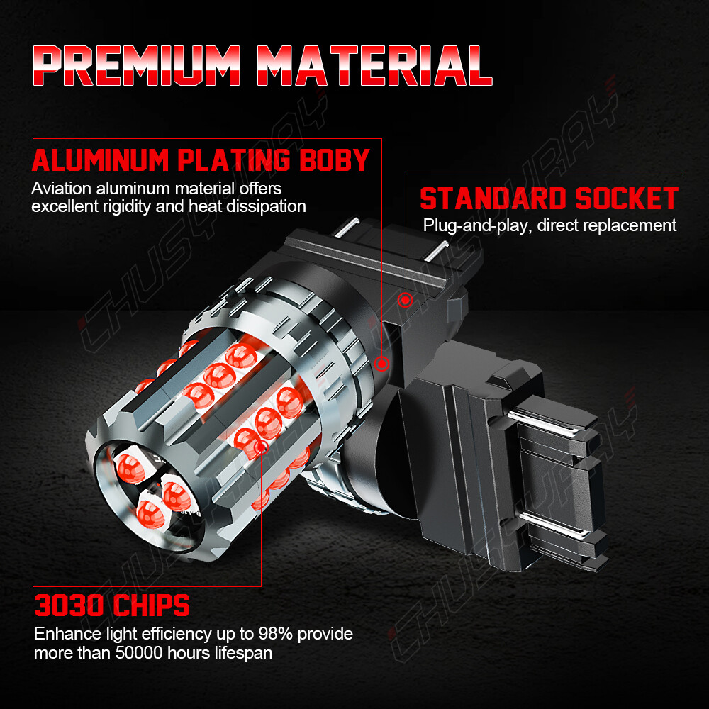 2x3157 3156 Red LED Brake Stop Signal Tail Light Bulbs For Ford Ranger 1991-2011