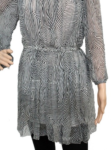 Isabel Marant Etoile Femme Décontracté Rayé Mousseline Imprimé Court Mini Robe M - Photo 3 sur 8