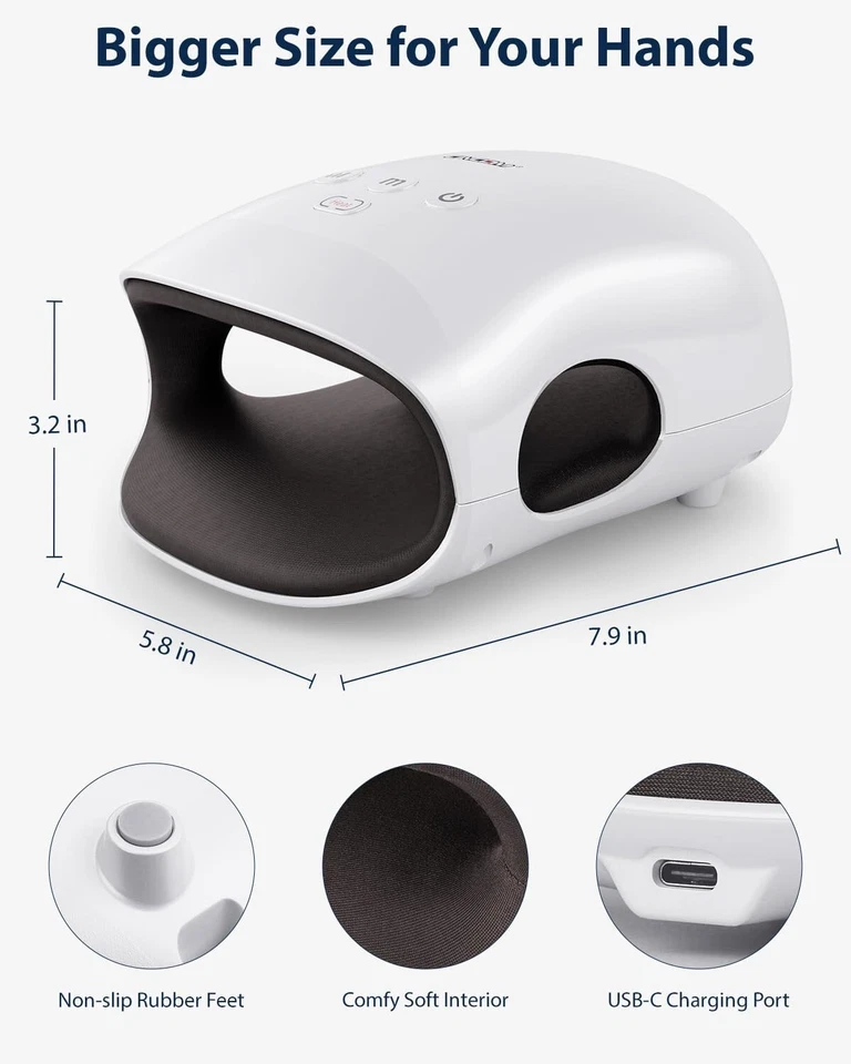Cordless Hand Massager with Heat and Compression for Arthritis and Carpal Tunnel - Image 4 of 4