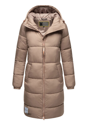 Damen Winter Jacke Winterjacke Stepp Parka gesteppt Taupe Grey M V2118 R2-D