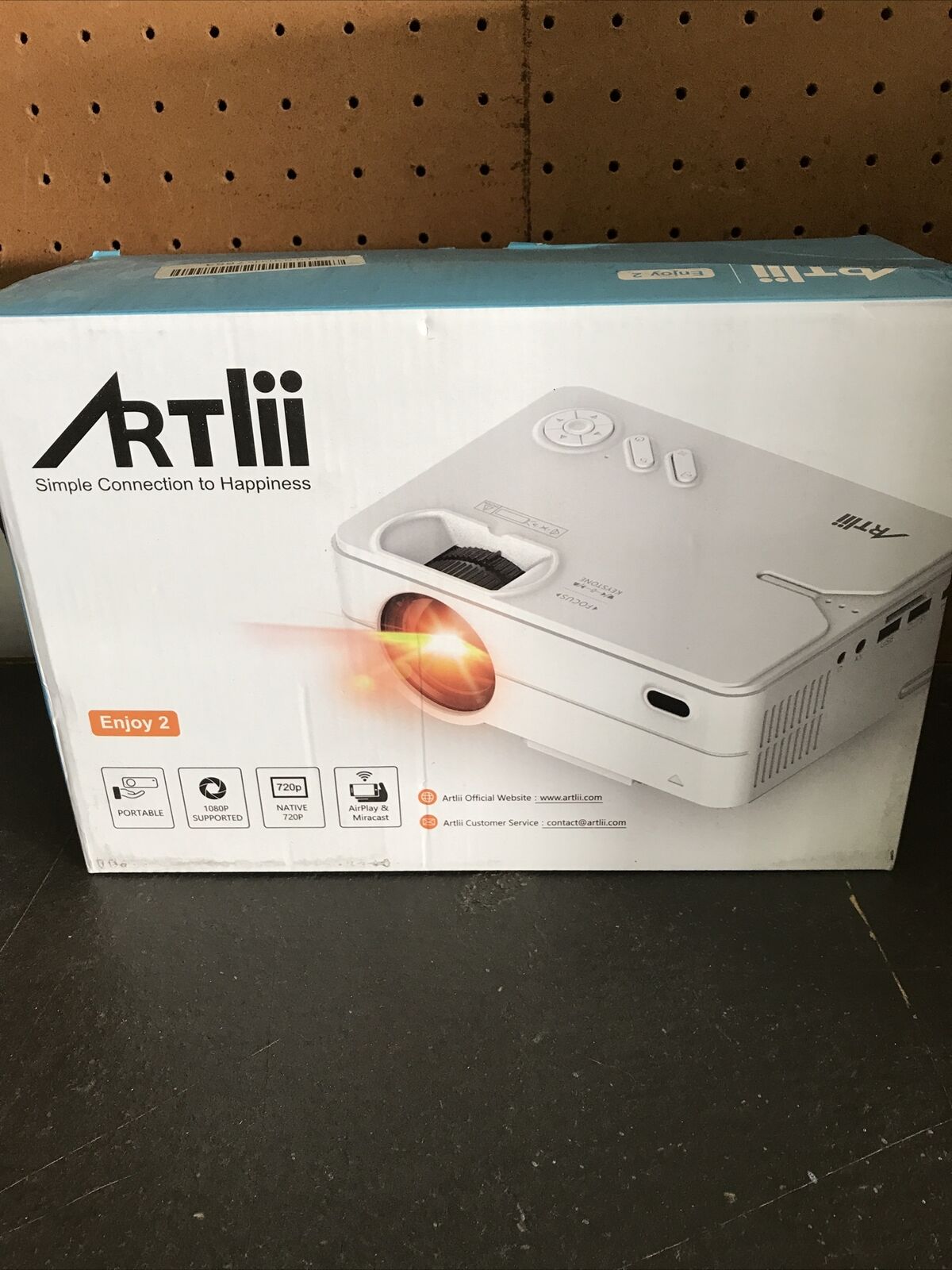 WiFi Bluetooth Projector - Artlii Enjoy 2 Mini Projector for iPhone Support Full