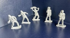 Lot of 5 Vintage Lead Metal Army Soldier Figurines Height 2.5  