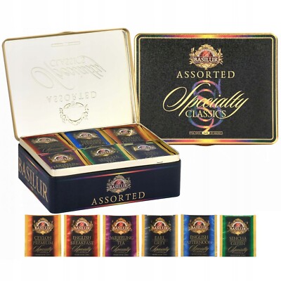 BASILUR Assorted- Eine Mischung aus schwarzem und grünem Tee in Beuteln, in Dose