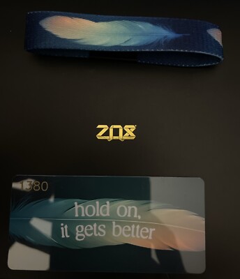 zox Armband Medium Hold On It Gets Better #1380 *Federn* 