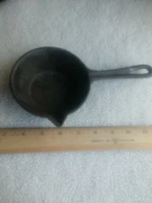 VINTAGE CAST IRON LADLE  w/SPOUT no maker mark/handle marked "2"