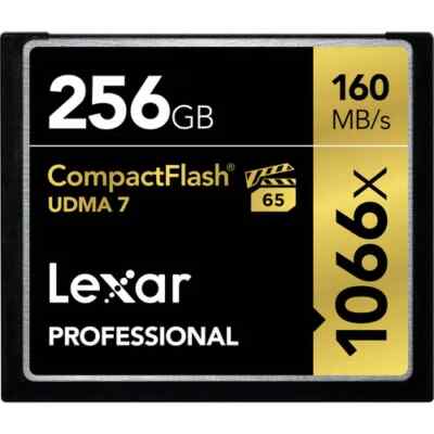 Lexar Professional 1066x 256GB Compact Flash Memory Card - 160 MB/S