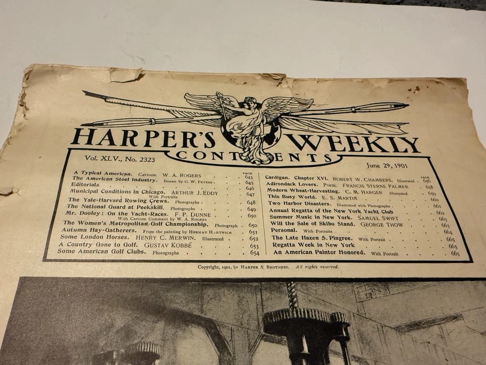 Harpers Weekly Magazine June 29 1901 AMERICAN GOLF COURSES PICTURED - Image 2 of 3