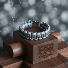 🩶 Bracciale SUPER PARACORD - Grey Mix - Fibbia in Metallo
