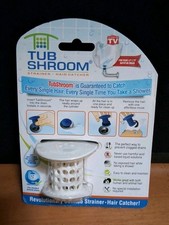 TubShroom Clean White Hair Catcher Drain Protector Strainer, No Clogs Open Box