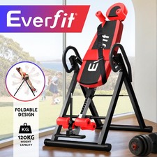 Everfit Inversion Table Gravity Exercise Inverter Back Stretcher Home Gym Red