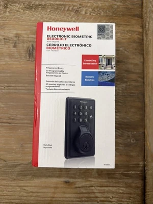 Honeywell 8733501 Electronic Biometric Deadbolt with Keypad - OPEN BOX! - Image 1 of 4
