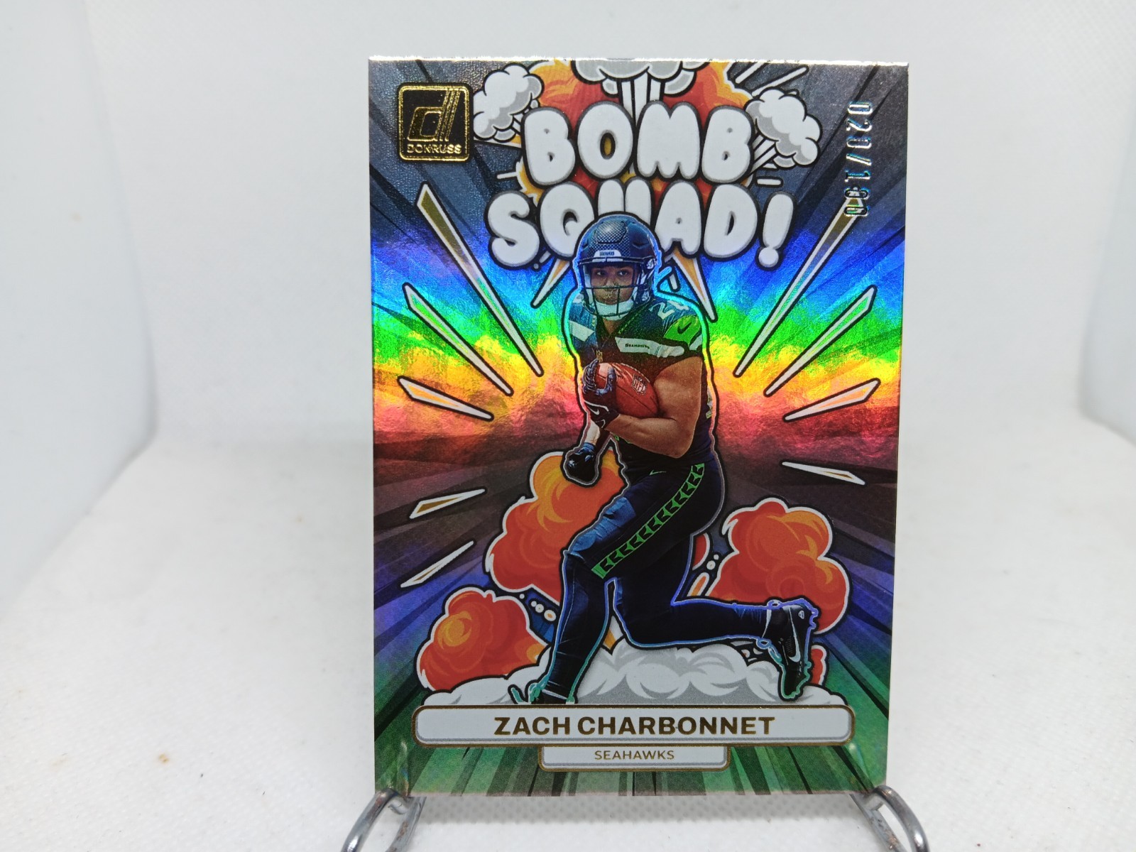 ZACH CHARBONNET 2023 Donruss Football #BS-30 Bomb Squad Holo 20 /100