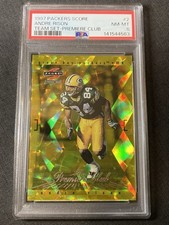 Andre Rison 1997 Score Packers Team Collection Premiere Club PSA 8 SSP Refractor