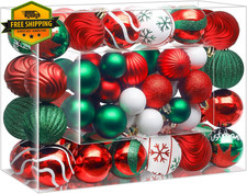 66pc Christmas Tree Decorations Christmas Tree Ornaments Set Holiday Decor