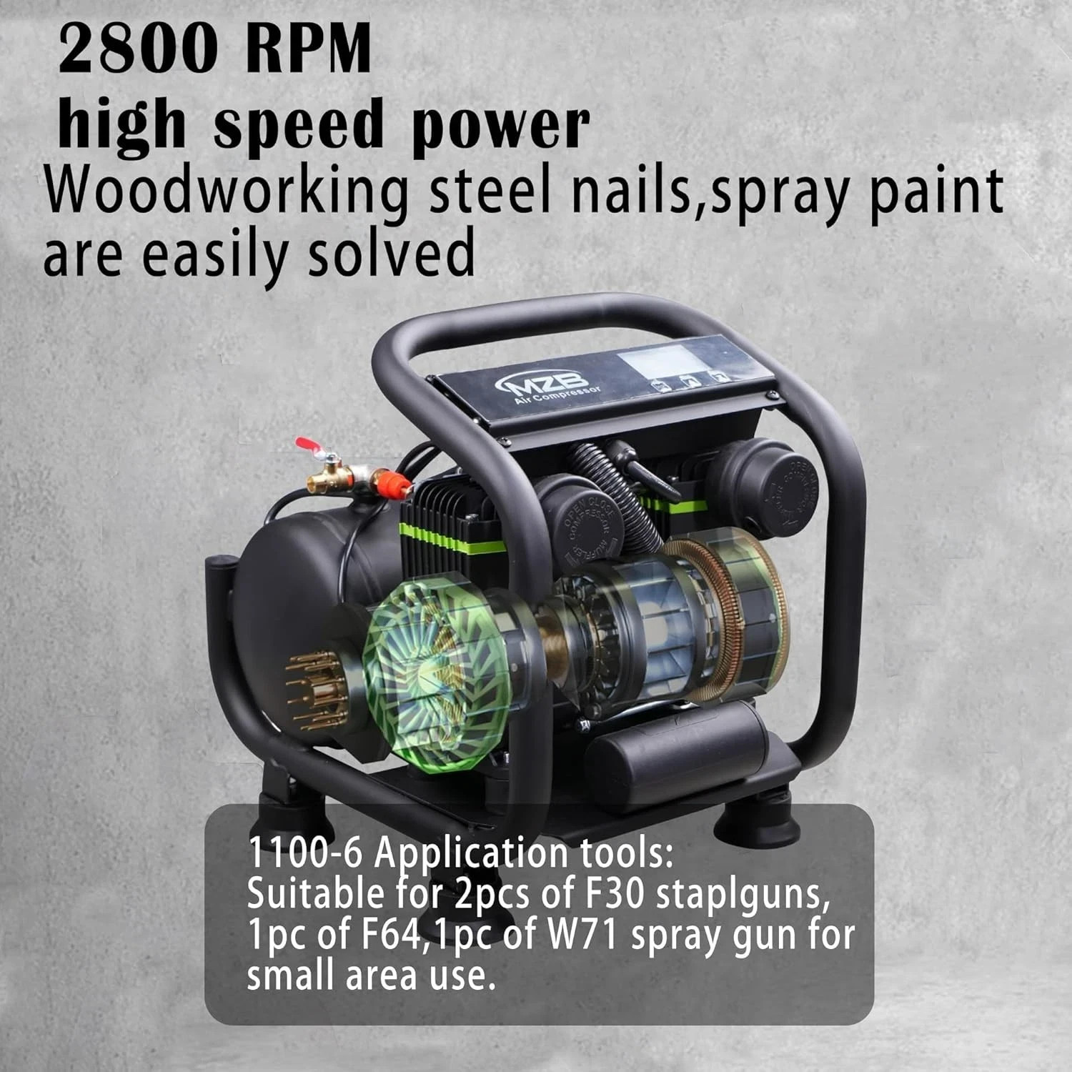 Ultra-Quiet Air Compressor for Spray Painting – Low Noise, High Efficiency