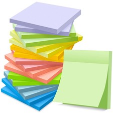 18 Pads Sticky Notes 3x3 inch, 9 Pastel Colors in,
