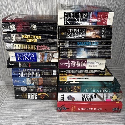 Lot Of 19 Stephen King Hardcover/Softcover Books Lisey Bones Salem Tower Misery