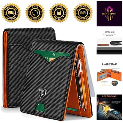 Ultralight RFID-Blocking Men's Wallet with ID Window - Stylish Gift Box Included
