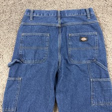 Dickies Jeans Mens 30 Carpenter Straight Dark Wash Workwear Denim Utility Cotton