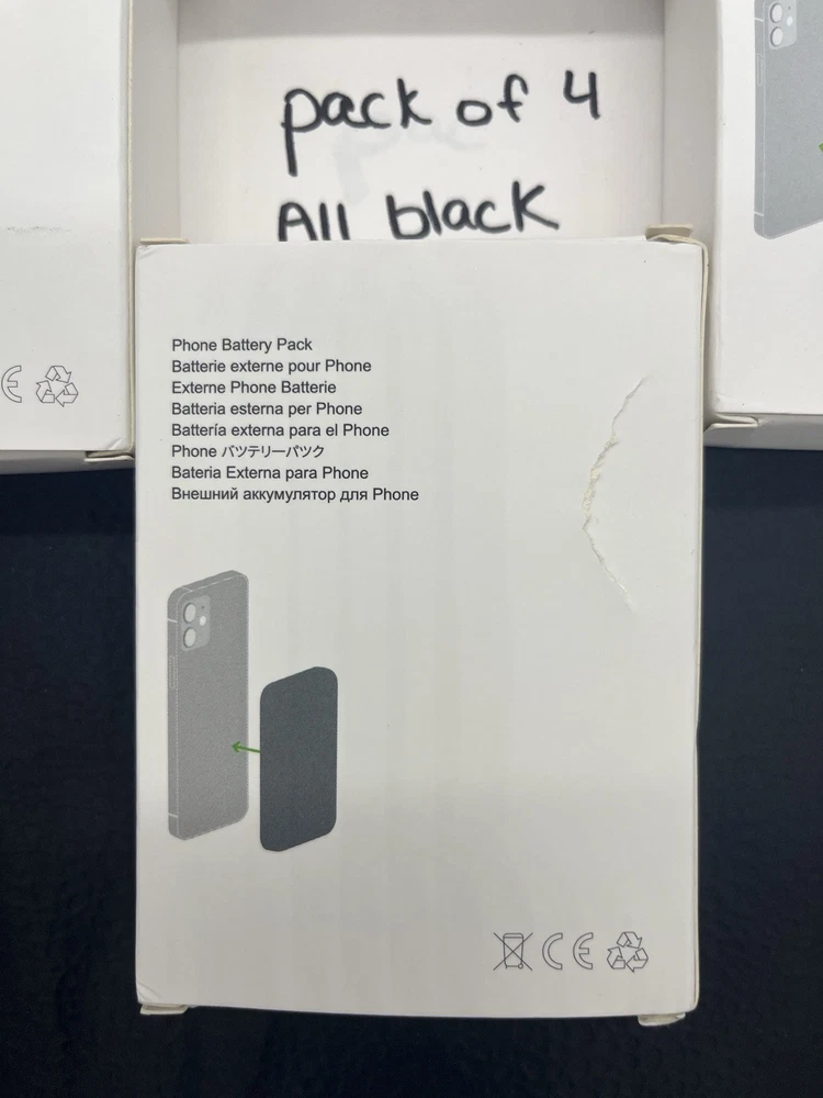 5000mAh Mini Magnetic Wireless Power Bank Portable Charger 4 Pack