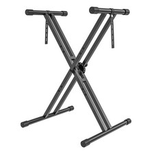 GLEAM Keyboard Stand, Iron Digital Piano Stand with Locking Straps - Heavy Du...