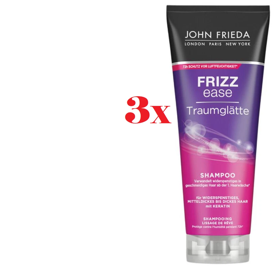 Sonderangebot 3er Pack John Frieda Frizz Ease Conditioner Shampoo 250 ml