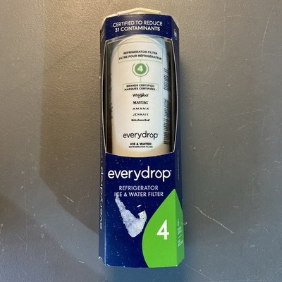 Everydrop Whirlpool EDR4RXD1 Refrigerator Water Filter 4 OEM Genuine Sealed NEW