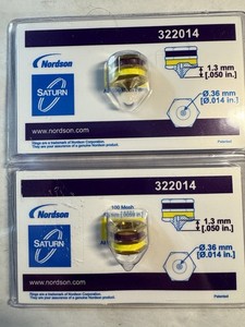 Two Nordson Saturn 322014 Hot Melt Glue Nozzle 1.3mm - Brand New