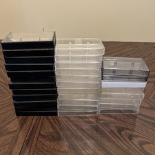 Lot of 31 Empty Audio Cassette Tape Cases Black Replacement Cassette Holder
