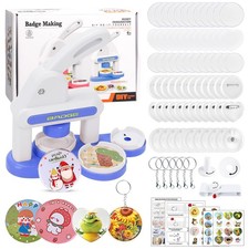 Button Maker Machine, 35-55mm 1.37-2.16 inch Pin Badge Maker Machine, DIY Ba...