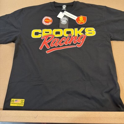 Crooks & Castles T-Shirt Men's Sz  XL Crooks Ra Ing Heavyweight Tee Black