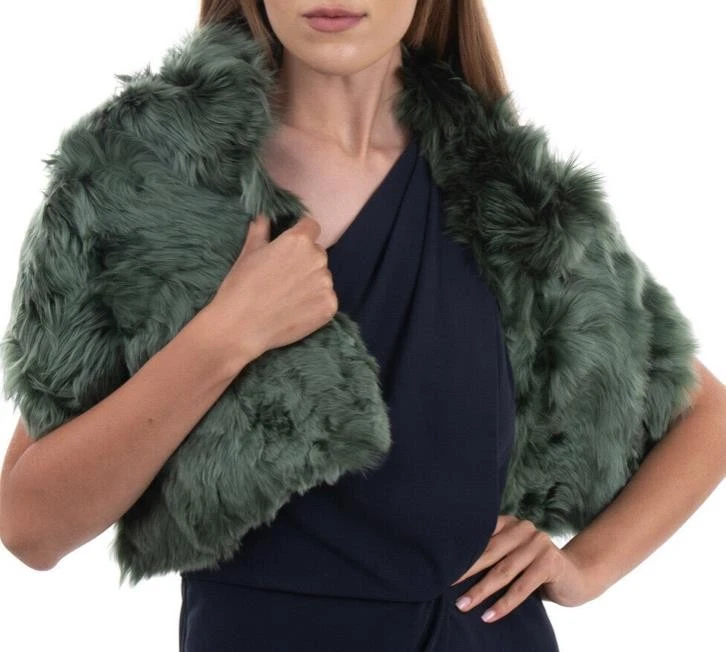 DOLCE & GABBANA Alpaca Fur Shawl Scarf Size IT 36 / 2XS 43.25" X 11" New $3210 - Image 3 of 4