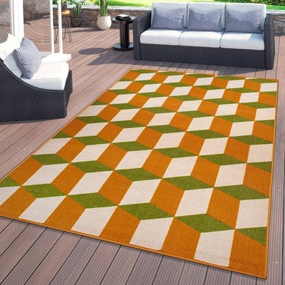 Rugshop Outdoor Rug Modern Geometric Flatweave Indoor Outdoor Carpet Deck Rugs