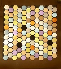 Hexagon Multi Rainbow Color Self-Adhesive Metal Mosaic Peel and Stick Metal Tile