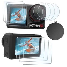 Tempered Glass Screen Protector with Silicone Lens Cap DJI Osmo Action 5 Pro