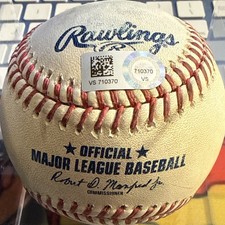 BRANTLEY GURRIEL ALVAREZ BURDI 11 PITCH ASTROS WHITE SOX GAME USED BASEBALL 2021