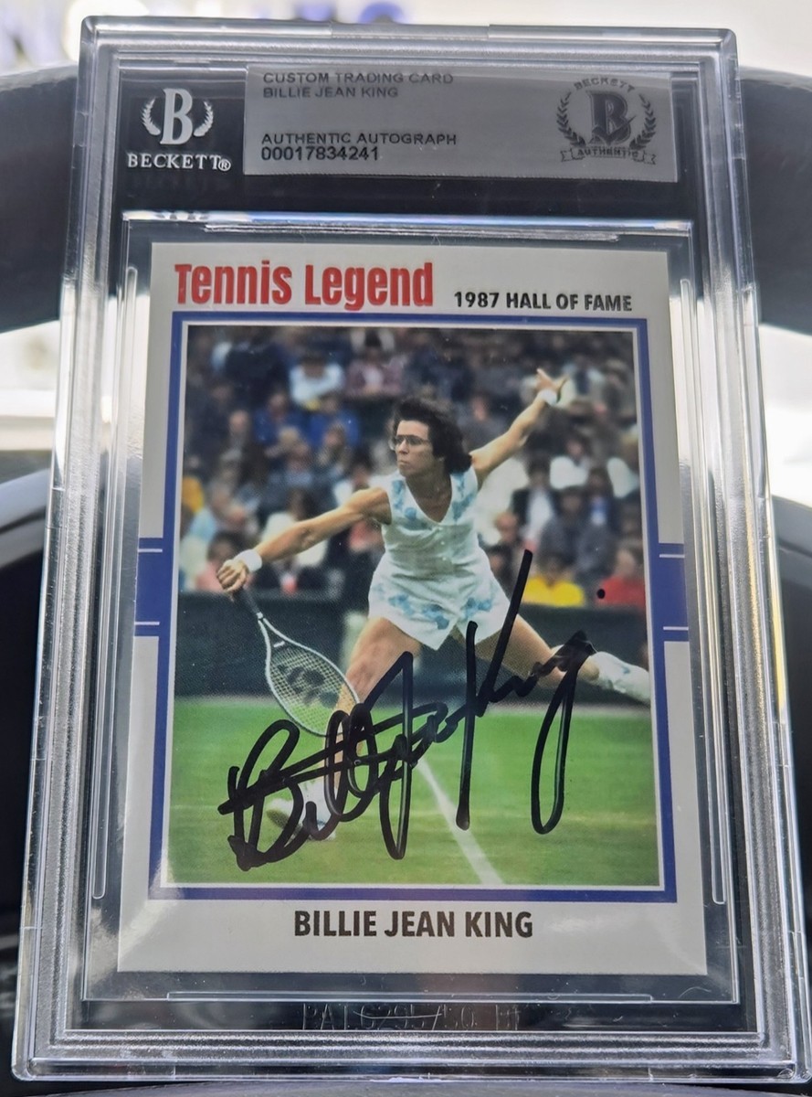 Billie Jean King Hand-signed autographed Card Tennis HOF BAS AUTH