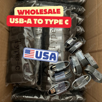 1000X Bulk Lot Type C Charger Cable USB C Fast Charging Cord For Samsung Android