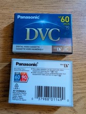 TWO Mini DV Panasonic DVC Tape 60MIN / LP 90MIN New Sealed