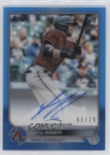 2022 Topps Clearly Authentic Auto Blue 1/25 Seth Beer #CAA-SBE Auto 19a0