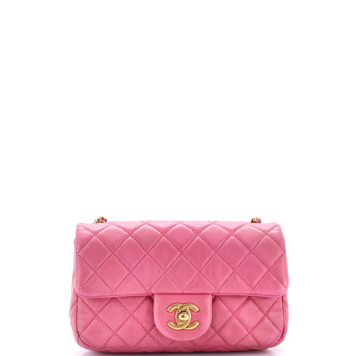 Chanel Pearl Crush Flap Bag Quilted Lambskin Mini
