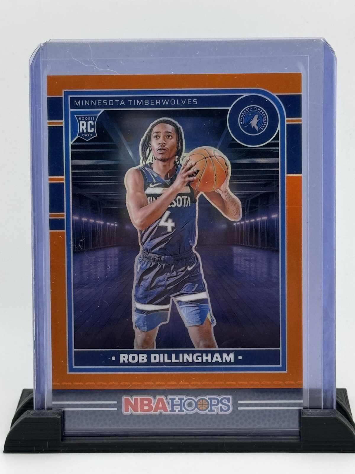 2024-25 Panini NBA Hoops #238 Rob Dillingham RC Premium Orange Prizm /199