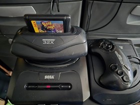 Sega CD 32X Genesis "Tower Of Power" All Power Cables 2 Controllers and 6 Games