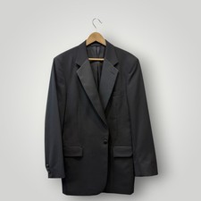 Brooks Brothers Brooksease Black Wool Tuxedo Blazer Sz 41L Made in USA Mens