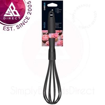 Chef Aid Nylon Schneebesen Für Antihaft-Kochgeschirr BPA-Frei Schwarz - Bild 1 von 4
