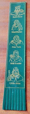 Robin Hood & His Merry Men   Sherwood Forest Leder Lesezeichen VINTAGE! B107 