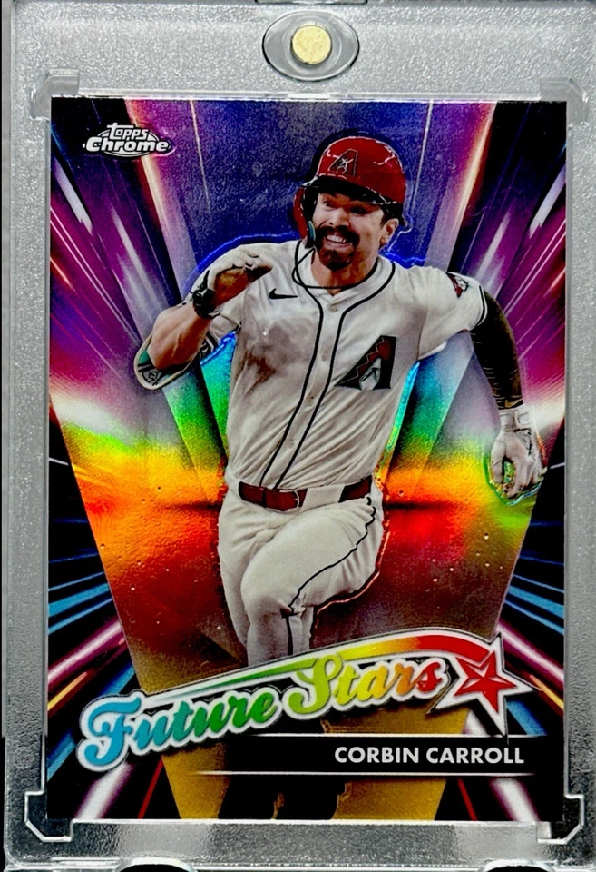 Corbin Carroll RARE ROOKIE CARD INSERT REFRACTOR CHROME INVESTMENT RC Mint! - Image 2 of 4