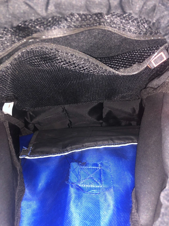 Adidas 2015 Mochila con Cordón Bolso de Gimnasio Azul Negro y Rojo Lava Retro Único Foto 3 de 4