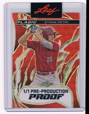 Ethan Petry 2024 Leaf Pre-Production Proof Flash Red Superfractor 1/1