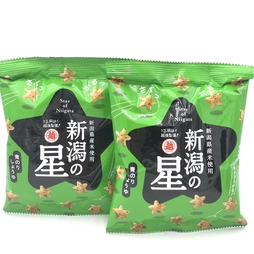 Echigoseika Star of Niigata Rice Sweets Aonori Soy Sauce 40gX2Bags - product listing photo